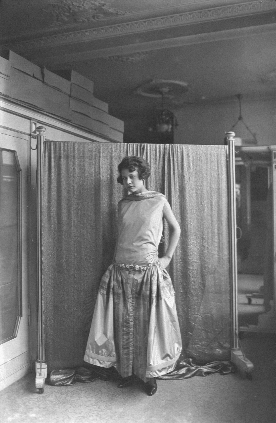 Vintage fashion runway photograph from a retro editorial archive