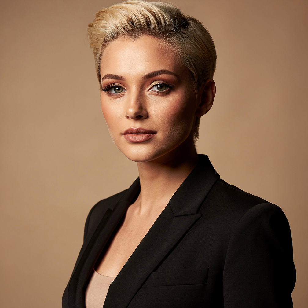 Elegant portrait of a Dutch woman in editorial fashion styling